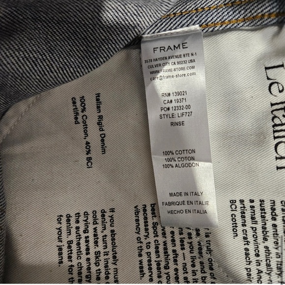 NWT Frame Le Italien Flare Dark Wash Jeans - Picture 8 of 8